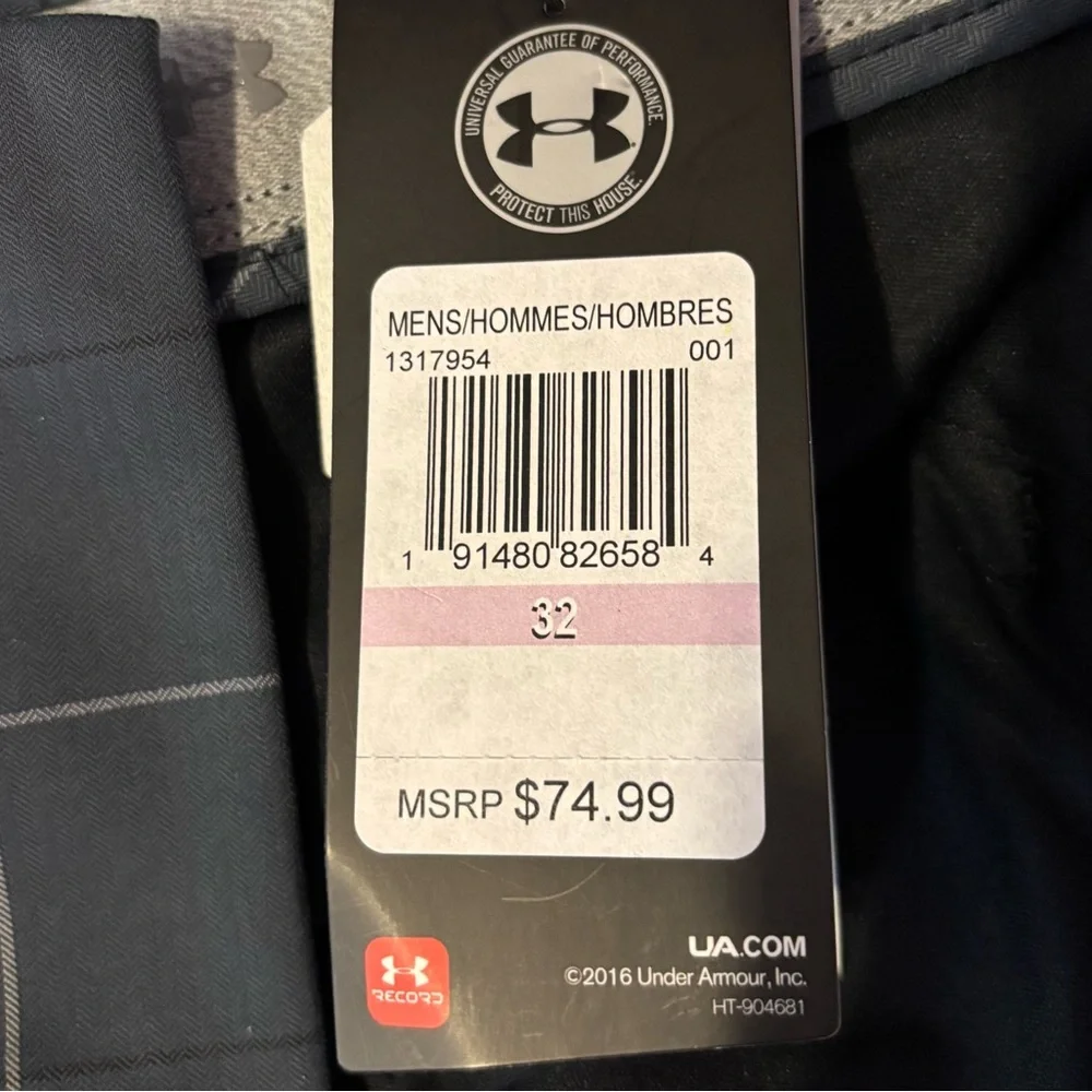 Under Armour Golf Shorts Heat Gear Gray Plaid Men’s Size 32 with 11” Inseam - Picture 16 of 16